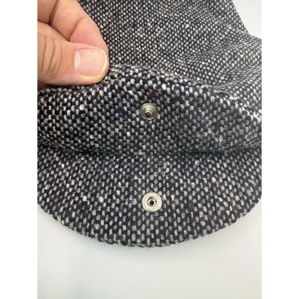 Vintage LL Bean Hanna Hats Donegal Wool Newsboy Cap XL Made Ireland Tweed